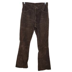 Vintage Levi's 1970's White Tab Corduroy Jeans Size 28 X‎ 32 Brown Flare